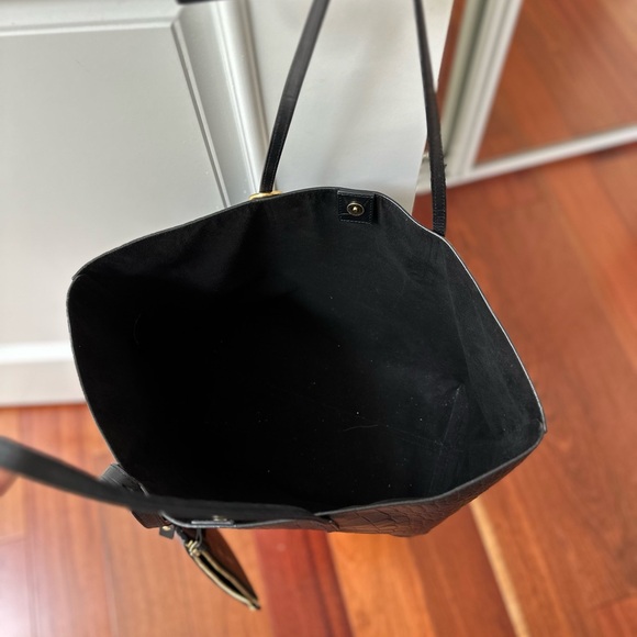 Alexander McQueen Black Embossed Leather Tote - Picture 3 of 4